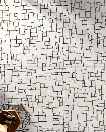 Lichen Fragments Naturale 120x120 cm