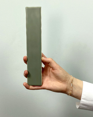 Olivgreen Wall Tiles matt Bricks 5x25 cm | Berlin Green matt