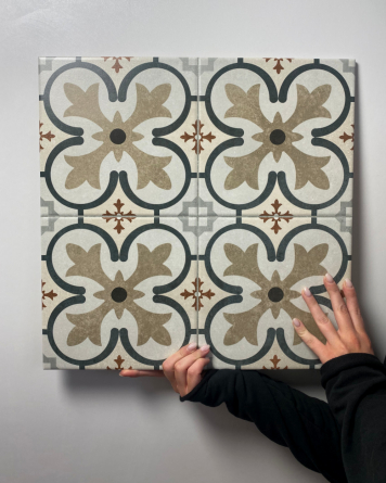 Art Nouveau Tile Patchwork Beige |Boulevard Beige 45x45 cm