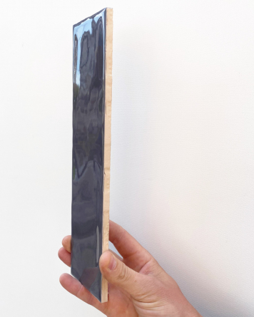 Wandfliese Vintage Graphit glänzend 7,5x30 cm
