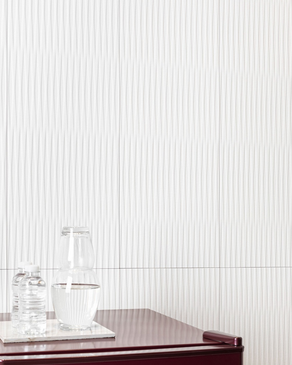 Wandfliesen Weiß 30x90 cm Dekoration | Simply Satin Zigzag
