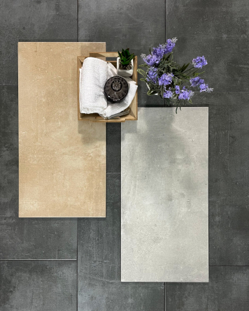 copy of Floor Tiles 30x60 cm grey concrete look R9 | Bellagio Gray DJ