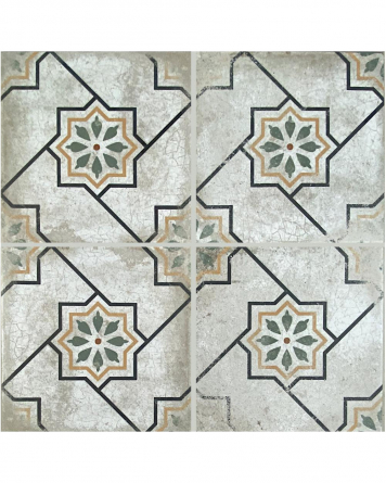 Oriental Floor tiles with Star motif used look | Sample Shipping