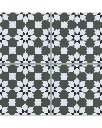 Nerja Verde 22,5x22,5 cm | Art Nouveau Tiles