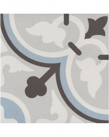 Flavie Bleu 20x20 cm cement tile look - Art Nouveau Tiles