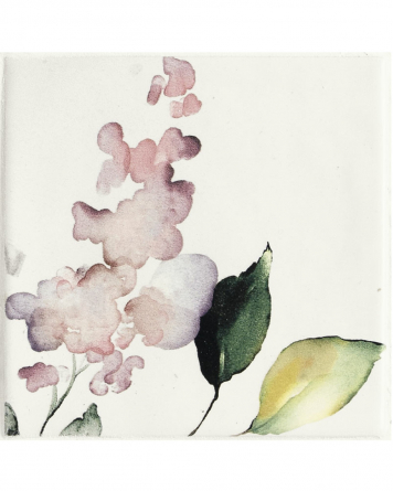 Weiße Wandfliesen mit Blumenmotiv Bad | Küchenfliesen Quadratisch | Prado Ice White Mix 12,4X12,4