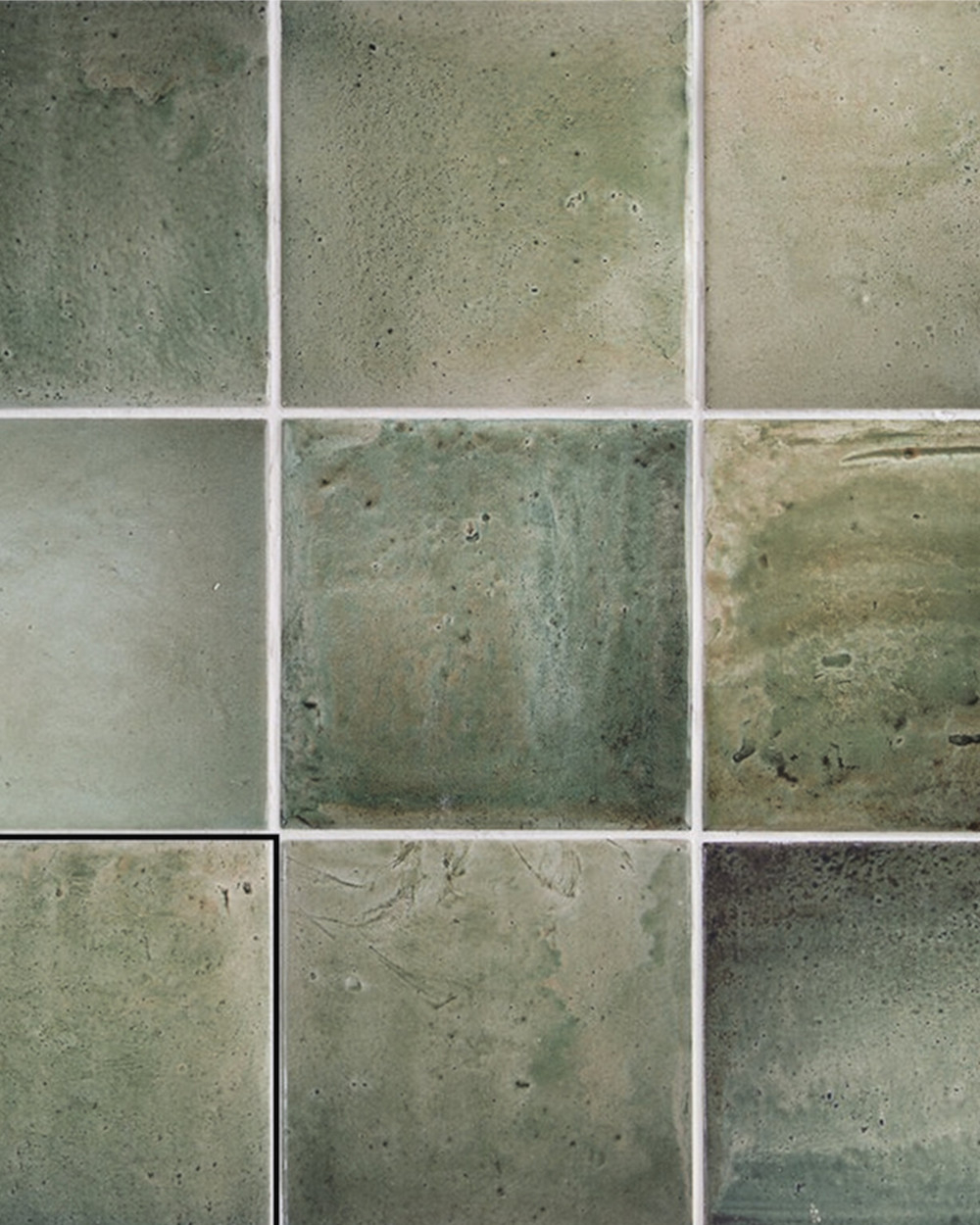 Small wall tiles bathroom | kitchen tiles square | Sintra Olive Green 12.4x12.4 cm