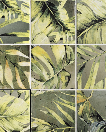 Dschungel Wandfliesen Bad | Küchenfliesen Quadratisch | Sintra Sand 12,4x12,4 cm