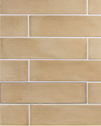 Terracotta-look tiles in brick design for floor and wall | Clay Straw 6x24.6 cm