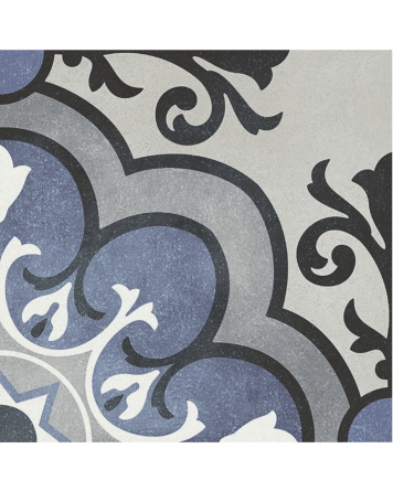 Motif tiles with art nouveau motif Blue Grey | Madeleine 15x15cm