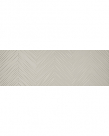 Moderne Wandfliesen mit Zick Zack Design hellgrau 30x90 cm | Chevy Pumice 30x90