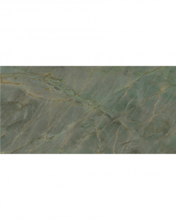 Exclusive 60x120 cm tiles in polished green with golden veins | In stock