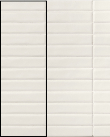 Wall tile sticks white matt 10x30 cm | Sample Shipping