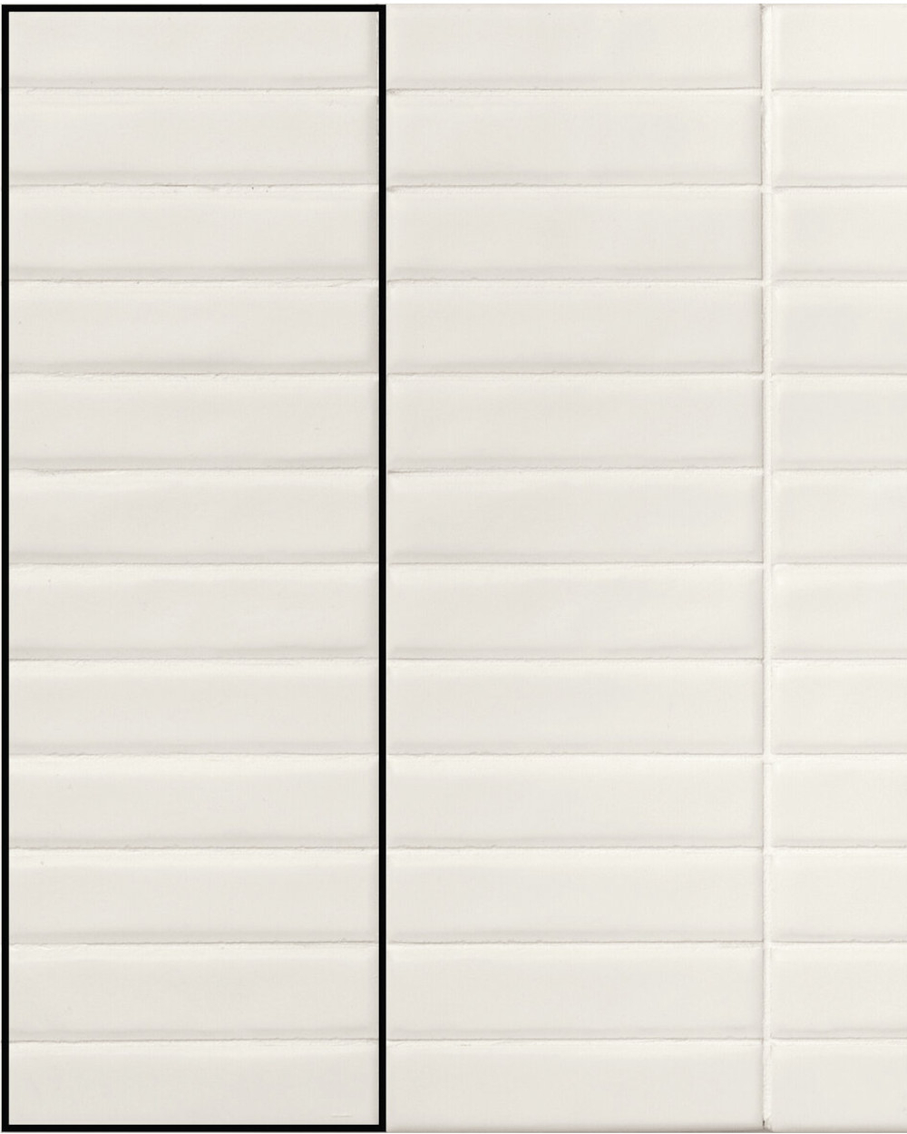 Wandfliesen Stäbchen Weiß matt 10x30 cm | Musterversand