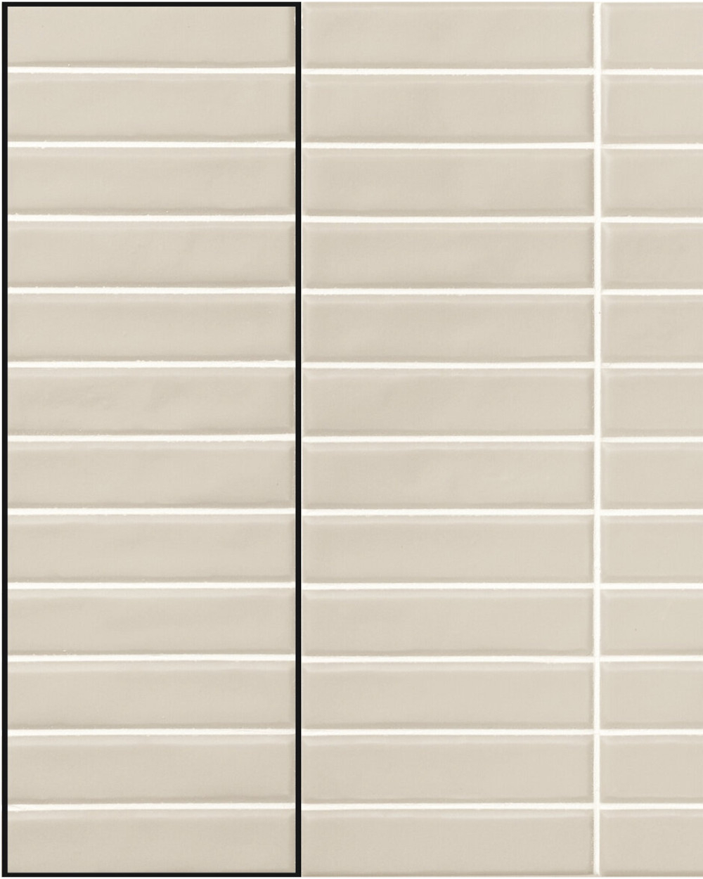 Wall tile sticks cream matt 10x30 cm | Sample Shipping