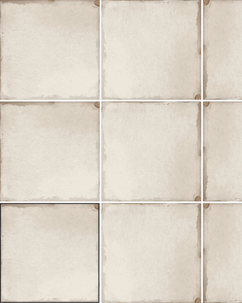 Vintage Bodenfliesen 15x15 cm | Village White
