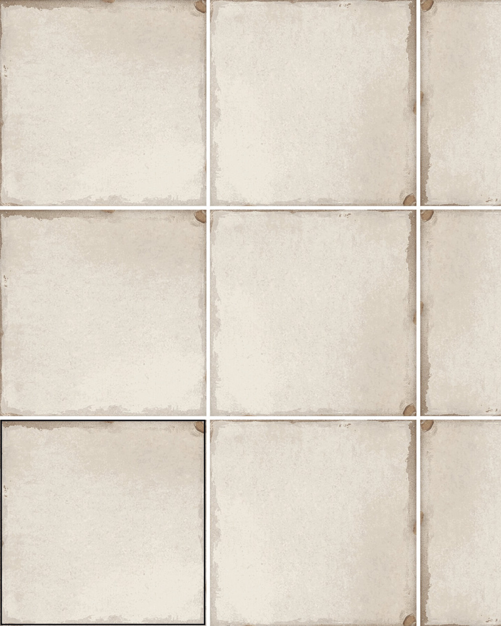 Vintage floor tiles 15x15 cm | Village White