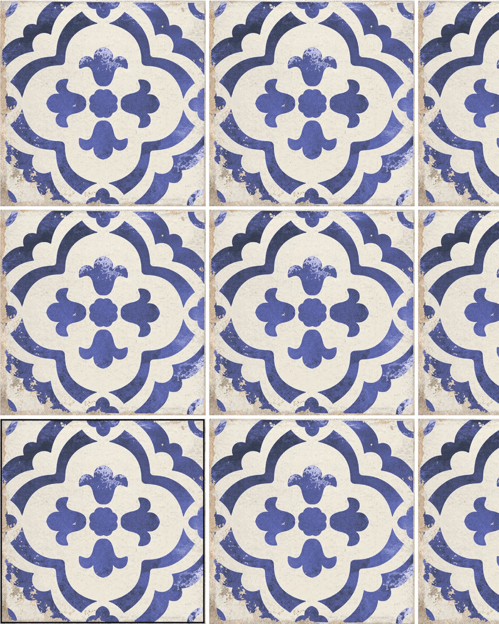 Vintage Tiles Blue 15x15 cm | Village Monte Blue