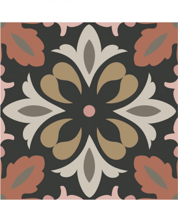 Floor tiles 15x15 cm Floral pattern| Daisy Day