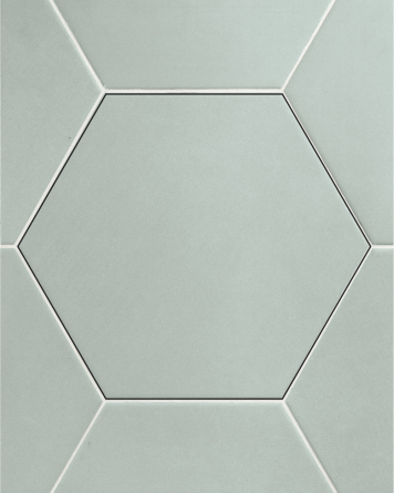 Hexagon Fliesen Mintgrün 23x26cm in moderner Betonoptik | Boden und Wandfliesen Sechseck Mintgrün