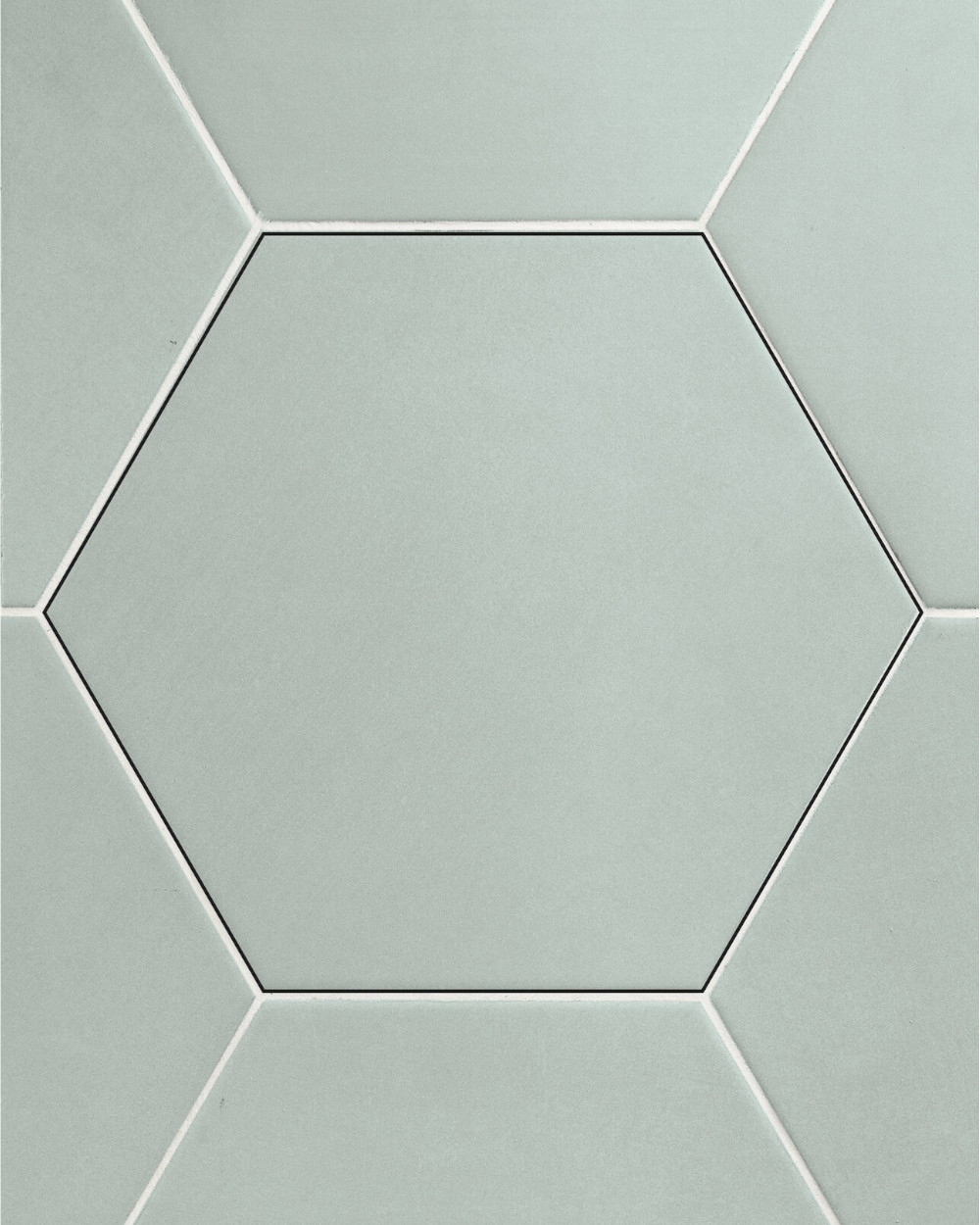 Hexagon tiles Mint Green 23x26cm in modern concrete look | Floor and wall tiles hexagon mint green