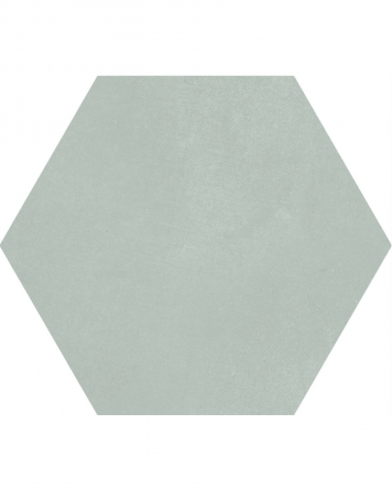 Hexagon Fliesen Mintgrün 23x26cm in moderner Betonoptik | Boden und Wandfliesen Sechseck Mintgrün