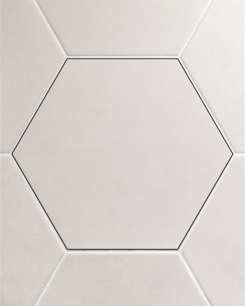 Hexagon tiles Pearl 23x26cm in modern concrete look | Floor and wall tiles hexagon pearl grey