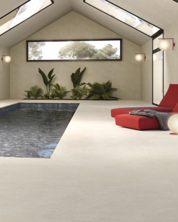 Nordic Beige: Steinoptik-Fliese 60x120 cm, matt