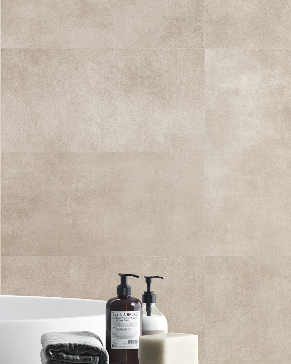 Tile in concrete look taupe 60x120 cm | WORK B Taupe | SAMPLE SHIPPING