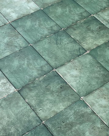 Green antique tiles 15x15 cm rustic | country house tiles in green buy cheap online