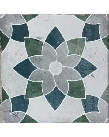 Floral antique tiles 15x15 cm rustic | country house tiles with floral motif buy cheap online