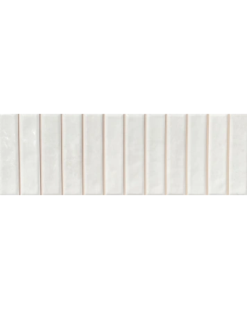 White Bar Wall Tile Glossy 10x30 cm