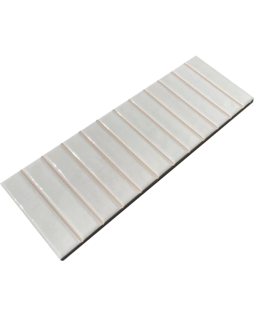 White Bar Wall Tile Glossy 10x30 cm