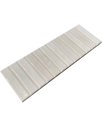 Beige Stäbchen-Wandfliese glänzend 10x30 cm