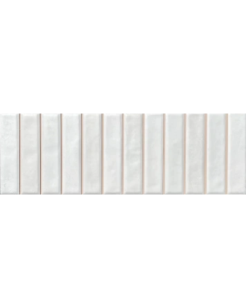 Weiße Stäbchen-Wandfliese matt 10x30 cm