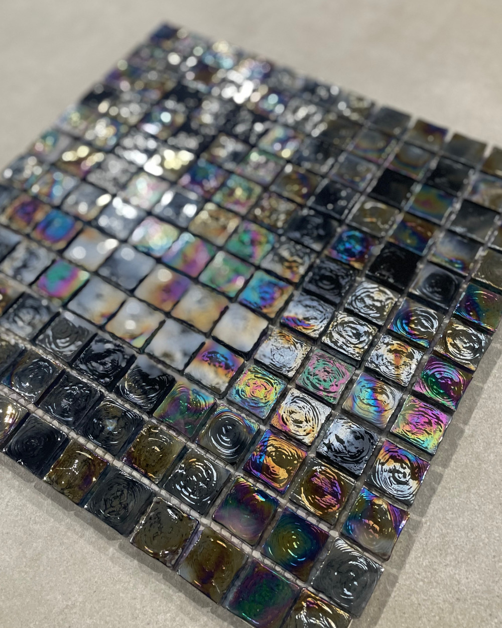 0,99 m² Restposten Mosaik Petrol 30x30 cm