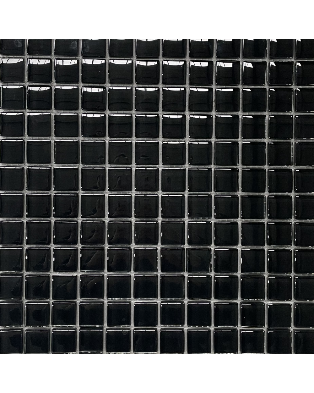 2,61 m² Restposten Glasmosaik Schwarz 2,3x2,3 cm, Auslauf