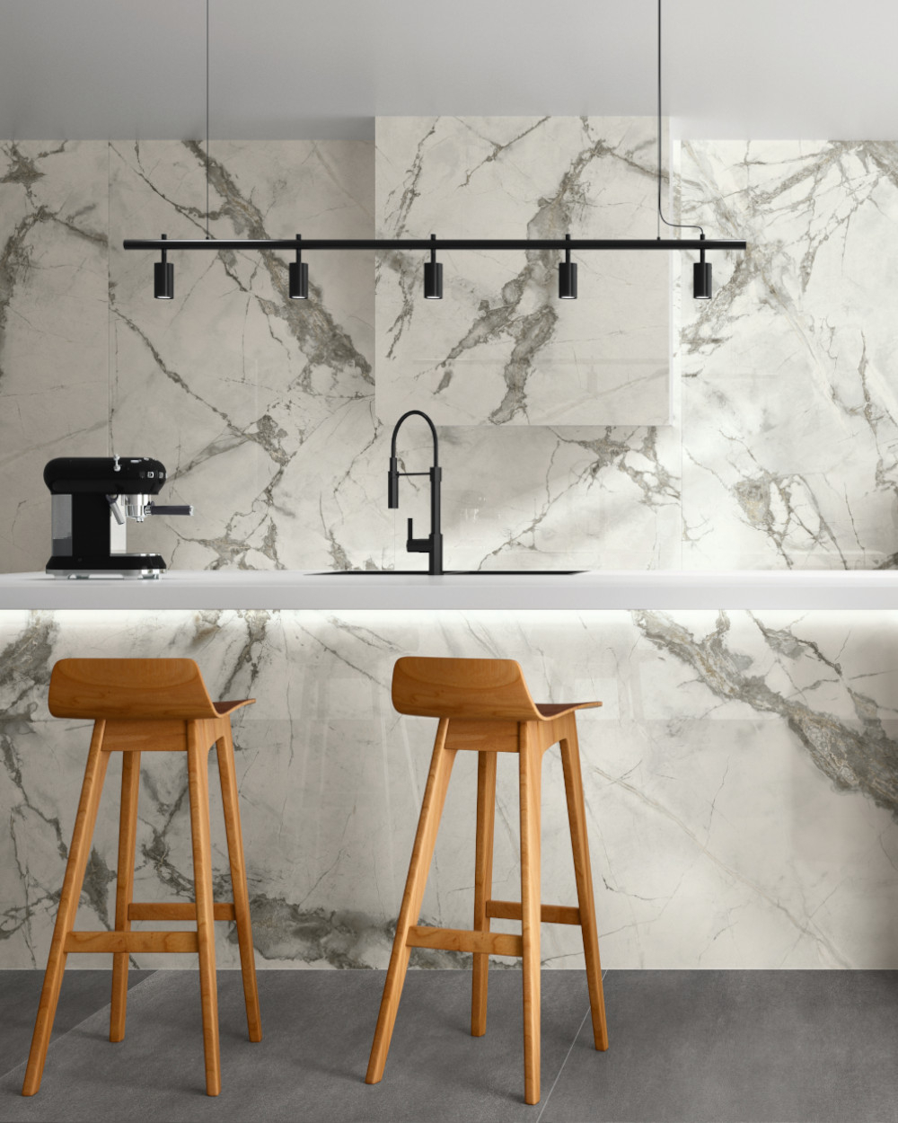 XXL 120x280 Polished Invisible Grey