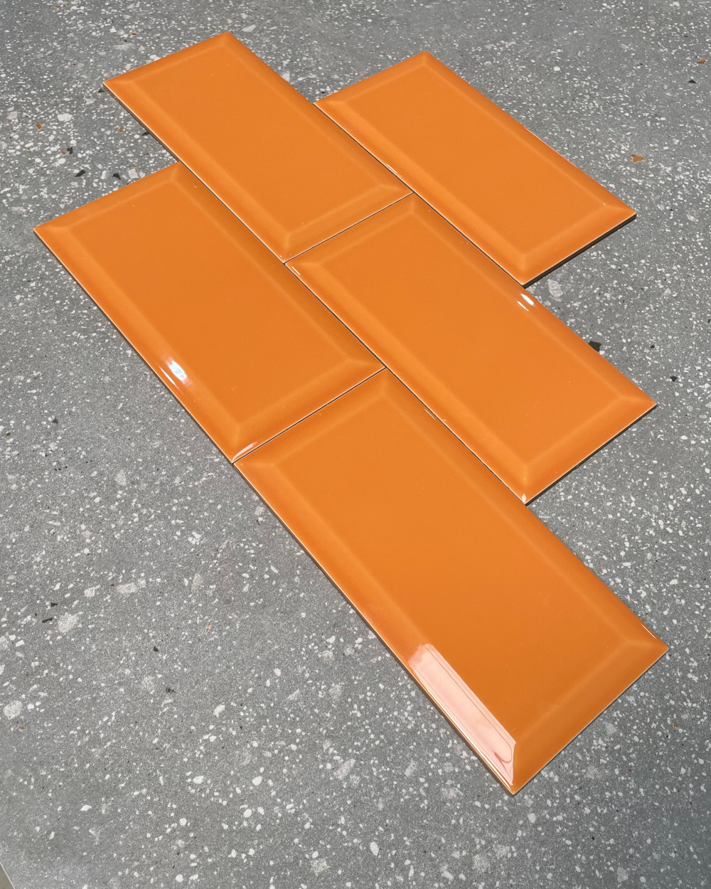 18 m² Restposten 10x20 cm Metrofliesen Ornage Naranja Biselado