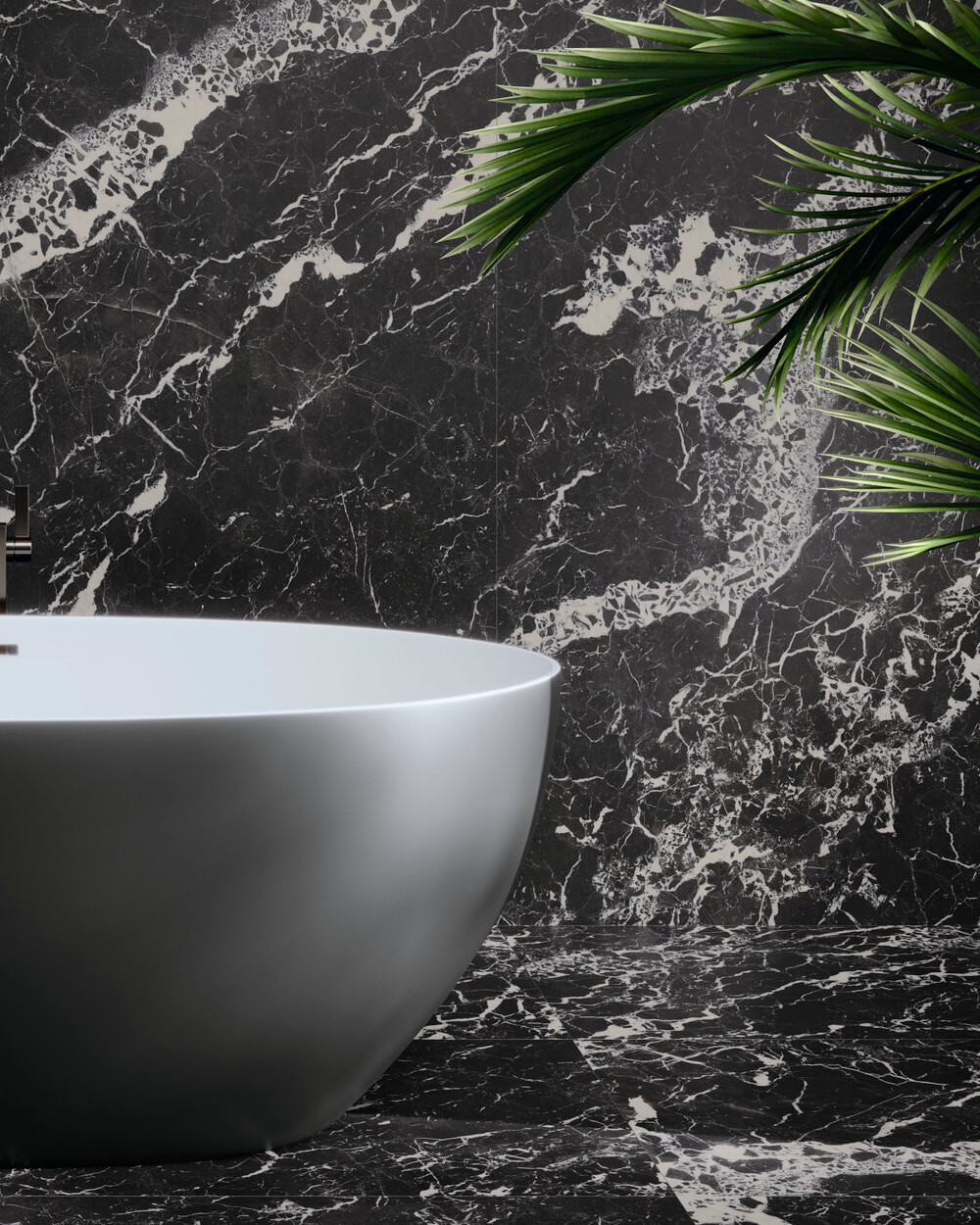 XXL tiles 120x278 Matt Black Hispania