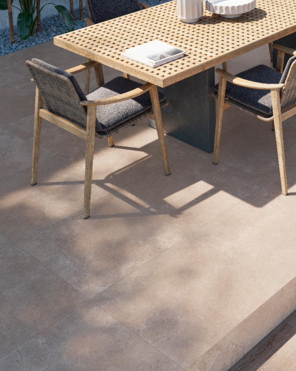 Terrace Tiles 60x60 Easton Cross Crema 2cm
