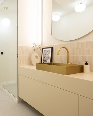 Beige Bar Wall Tile Glossy 10x30 cm
