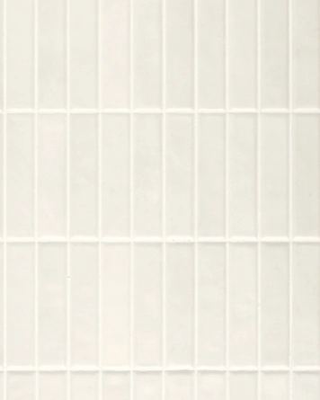 Weiße Stäbchen-Wandfliese matt 10x30 cm