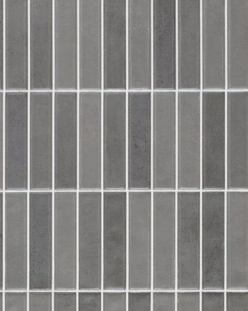 Graue Stäbchen-Wandfliese matt 10x30 cm