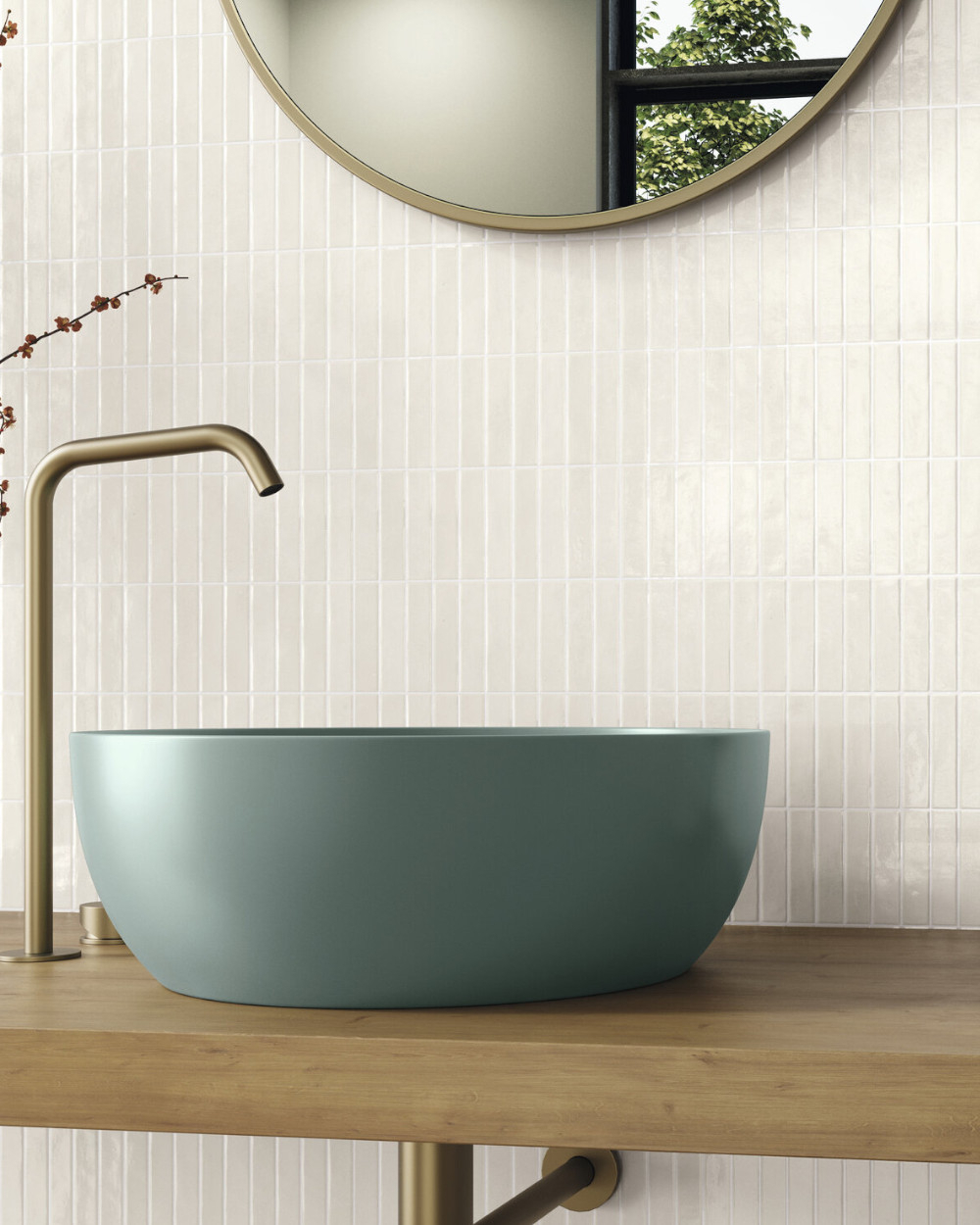 Wall tile sticks white gloss 10x30 cm | Sample Shipping