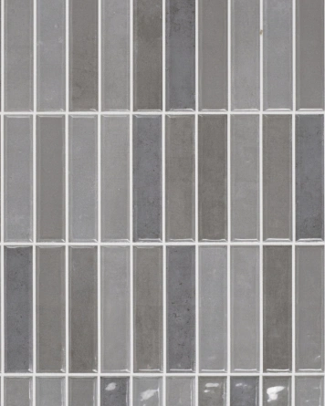 Grey Bar Wall Tile Glossy 10x30 cm