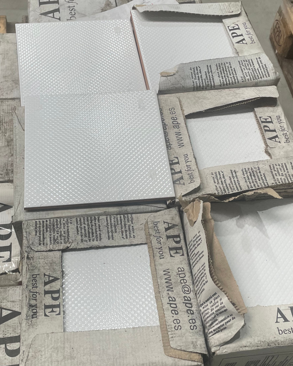 20 m² Restposten Wandfliese Zar Blanco 20x20 cm