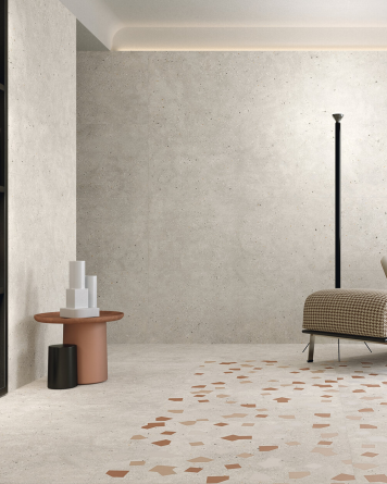 Top Modern: Fliesen in Terrazzo-Optik 90x90 cm | Ama Avorio | MUSTERVERSAND