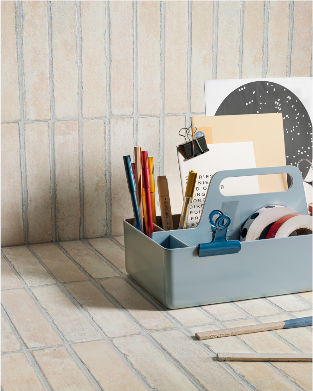 Brick-effect tile Cream 5x20 cm |Bricks Cream