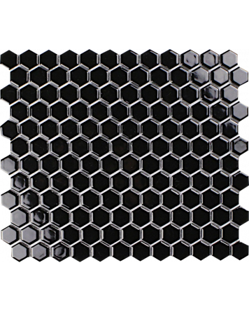 Hexagon Mosaic Black Shiny...